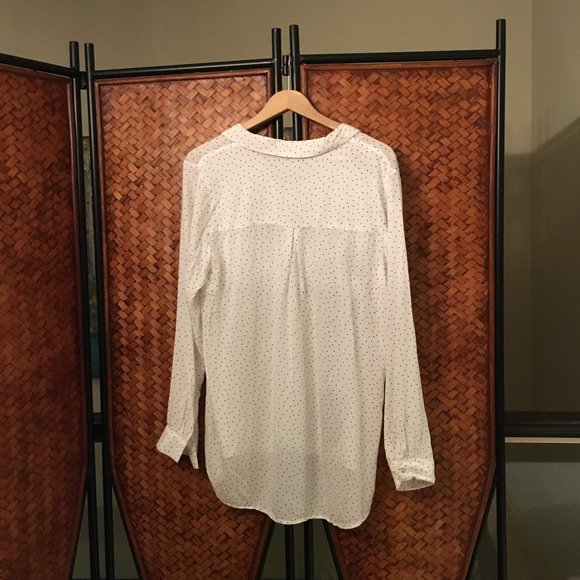 Itty Bitty Polka Dot Button Down Dress Shirt In In Large - Picture 2 of 6